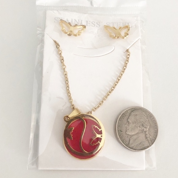 NEW Stainless Steel Necklace and Earrings Set - Picture 3 of 8